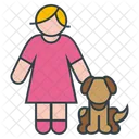 Woman Female Dog Icon