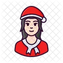Woman avatar christmas  Icon