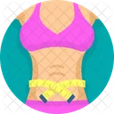 Woman Weight Loss Belly Icon