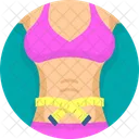 Woman Weight Loss Belly Icon