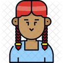 Woman braids  Icon