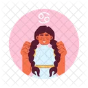 Woman cancer zodiac sign  Symbol