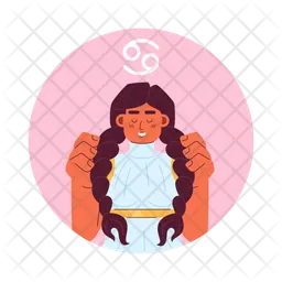 Woman cancer zodiac sign  Icon