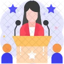 Woman Candidate President Boss Icon
