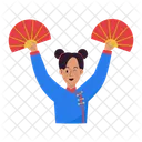 Woman Celebrating Chinese New Year Icon