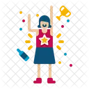 Woman Celebrating  Icon