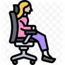 Chair Armchair Woman Icon