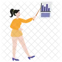 Woman Character Workplace Actions Business Poses Icon