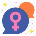 Woman Chat Bubble Chat Communication Icon