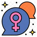 Woman Chat Bubble Chat Communication Icon