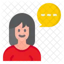 Woman Chat  Icon