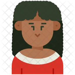 Woman curly  Icon