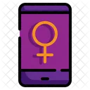 Woman Day Mobile Comunication Icon