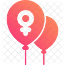 Woman Day Balloon  Symbol