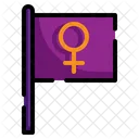 Woman Day Flag  Icon