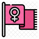 Woman day flag  Icon