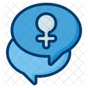 Woman Day Message Talk Woman Icon