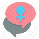 Woman Day Message Talk Woman Icon