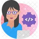 Woman Developer Woman Techical Wrtier Technical Writer Icon