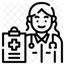 Woman Doctor Medical Profession Icon