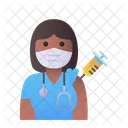 Woman Doctor Vaccination Medic Doctor Icon