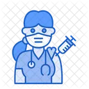 Woman Doctor Vaccination Medic Woman Icon