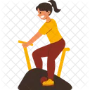 Exercise Fitness Woman Icon