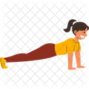 Woman Plank Exercise Icon
