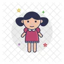 Cute Girl Character Icon