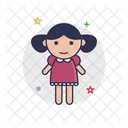 Cute Girl Character Icon