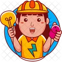 Cartoon Worker Character 아이콘