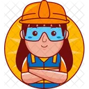Illustration Woman Engineer 아이콘