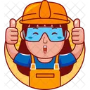 Illustration Woman Engineer 아이콘