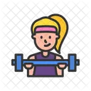 Woman Exercising  Icon