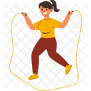 Woman Skipping Rope Icon