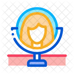 Woman Face Mirror  Icon