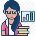 Woman Financial Analyst  Icon