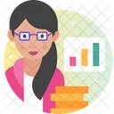 Woman Financial Analyst Financial Analyst Analyst Icon