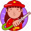 Firefighter Cartoon Character 아이콘