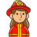 Woman Firefighter Uniform Symbol