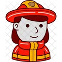 Woman Firefighter Uniform Icon