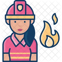 Woman Firefigter  Icon