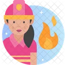 Woman Firefigter Firefighter Woman Icon