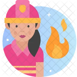 Woman Firefigter  Icon