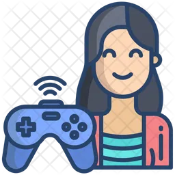 Woman Gamer  Icon