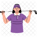 Golfer Woman Sport Icon