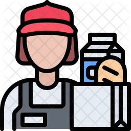 Woman Grocery Seller  Icon