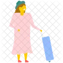 Woman Luggage Suitcase Icon
