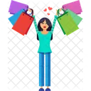 Female Woamn Shopping Icon