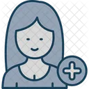 Woman User Plus Icon